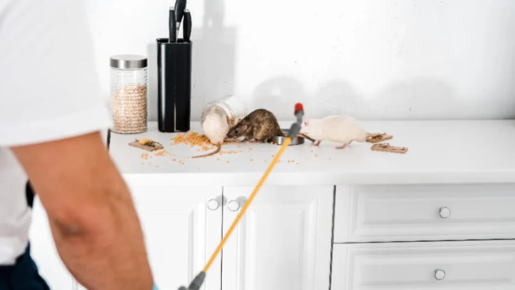 Excremento de ratas como señal de infestación